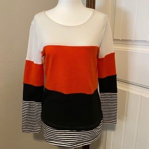 NWOT Colorblock Waffle Long Sleeve Tee - Small
